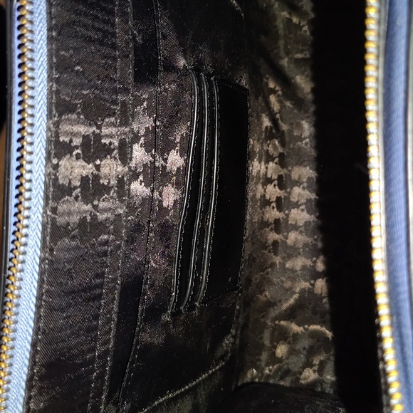 Karl Lagerfeld Navy Tote with Gold and Red Accents - Picture 7 of 9